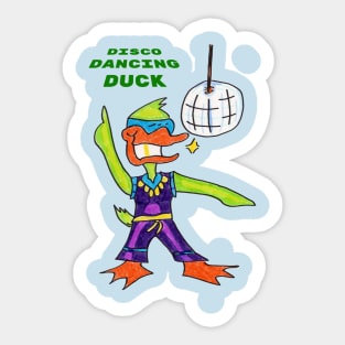 Disco Dancing Duck Sticker